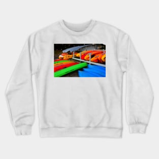 Colorful Kayaks. Shoreline Park, Mountain View, California 2009 Crewneck Sweatshirt